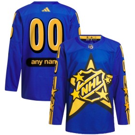 Män All-Star 2024 tröja med eget tryck NHL Game Adidas x Drew House Blå Authentic